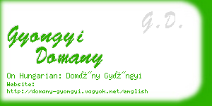 gyongyi domany business card